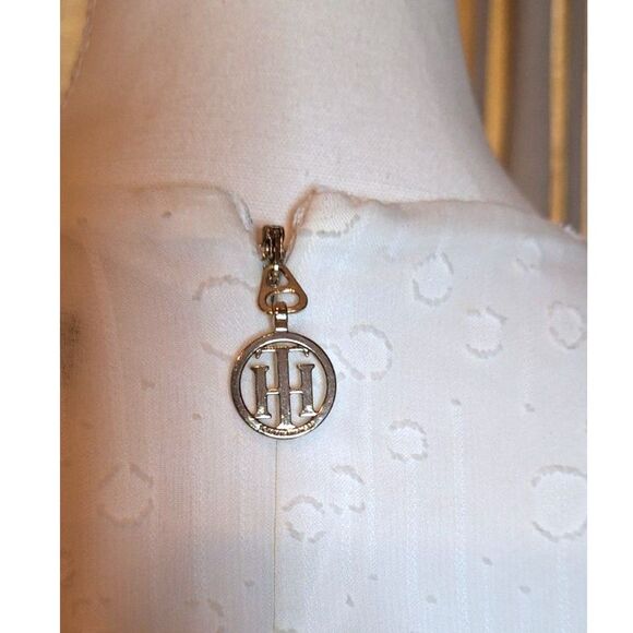 Tommy Hilfiger White Chiffon Ruffled Fit & Flare Dress Size 8 NWT - Picture 12 of 16